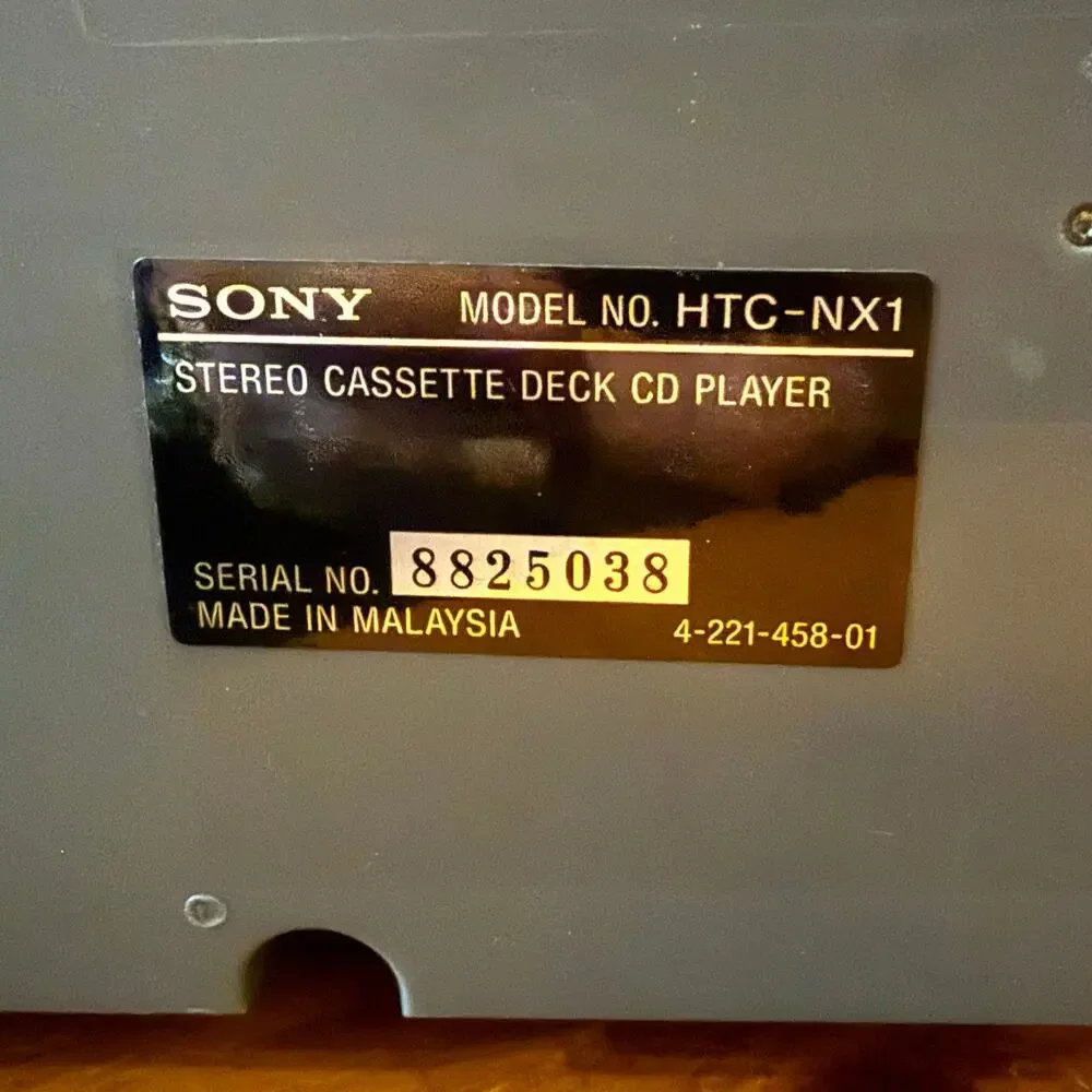 Sony HTC-NX1 5-Disc CD Changer Dual Cassette Deck Untested Parts Repair
